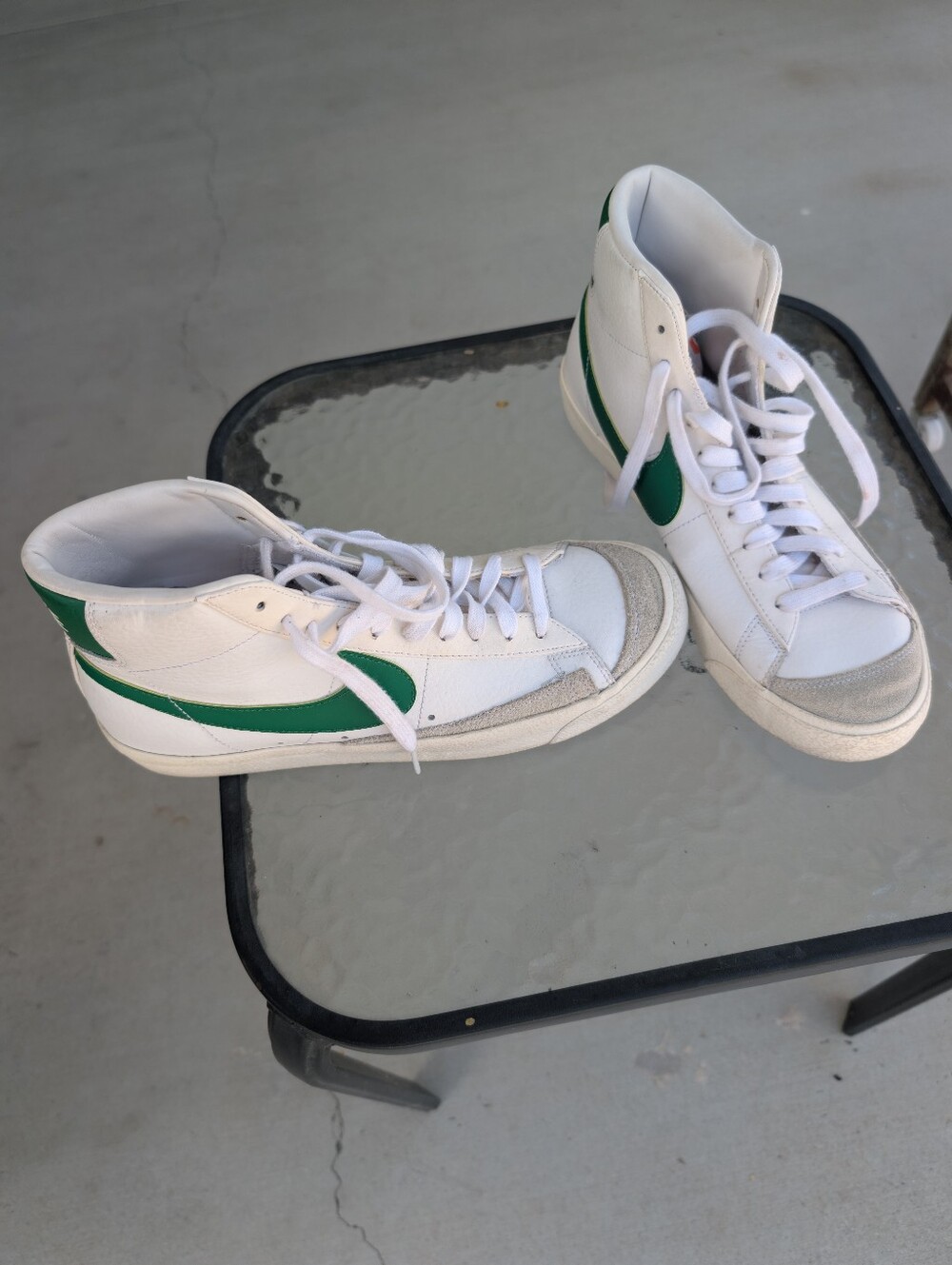 Nike  White & Green High-Top Sneakers - Picture 2 of 5